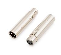 Zerone 2 Pezzi Connettore XLR Maschio-Femmina a 3 Pin per Microfono, Cavo Audio, Amplificatore, Mixer e Sistema PA - Connettore Accoppiatore di Genere per Installazione Professionale
