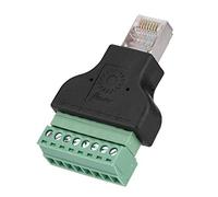 Zerone Adattatore Convertitore Ethernet RJ45 Ethernet per Connettore Terminale a Vite a 8 Pin Maschio RJ45