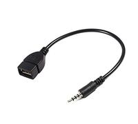Zerone Adattatore da jack maschio da 3,5 mm a USB 2.0, jack audio a USB femmina per auto, TV, video, audio domestico