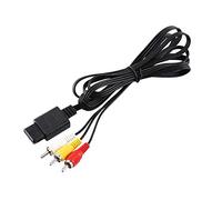 Zerone Cavo da N64 a RCA, 1,8 m, A/V, Cavo Audio Video Composito N64, Accessori per N64 GC, Nero