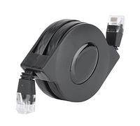 Zerone Cavo Ethernet CAT 6 Ultra Piatto, Cavo Ethernet Piatto Schermato con Cavo CAT6 RJ45 Retraibile Retrattile Regolabile(2M)