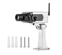 Zerone Dummy - Telecamera per sorveglianza, con LED lampeggiante, per interni ed esterni, con movimento a rotazione