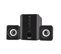 Zerone PC Speaker Mini 2.1 Wired Combination Speaker Bass Music Player di Altoparlanti Subwoofer per Telefono PC Portatile(Black)