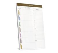 ZERONECENTRE - Agenda settimanale magnetica per pasti e lista della spesa | Lista della spesa perforata da 17,8 x 25,4 cm, per menù di preparazione dei pasti e meno sprechi alimentari