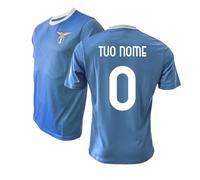 ZeroPlayer Maglia Replica Ufficiale Lazio Personalizzabile con Nome e Numero a Scelta, Modello Home Stagione 2025/2026, Celeste, Bianco, Adulto, Ragazzo, Bambino, Taglia XX-Large