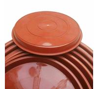 Zeroupshop 10 sottovasi in plastica resistente per vasi, base per acqua, in polipropilene rosso, impermeabili, per fiori in vaso, diametro 13,9 cm/17,8 cm/26 cm (PB180, 17,8 cm)
