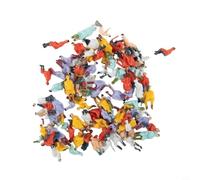 Zeroupshop 100 pezzi modellini seduti di persone in scala 1:87 miniatura in plastica per layout di treni, diorama, carro, autobus, casa, giardino, set misto (100 pezzi)