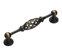 Zeroupshop 2 pomelli a gabbia per uccelli, in lega di zinco, 6 cm, tiranti per cassetti, per armadio, cucina, mobili, luce, design cavo di lusso, decorazione per la casa (C)