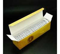 Zeroupshop 20 contenitori trasparenti per monete, in plastica PS, con morbidi cuscinetti in EVA, per monete da 17/22/27/32/37 mm, contenitori portatili resistenti ai graffi, per premi e mostre