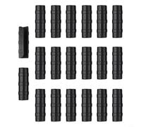 Zeroupshop 20 morsetti per pellicola per serra, per tubi da 19-33 mm, ABS e PC, clip per tunnel antiruggine per fissare reti di copertura in plastica alla struttura del telaio del giardino, nero (25