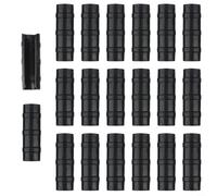 Zeroupshop 20 morsetti per pellicola per serra, per tubi da 19-33 mm, ABS e PC, clip per tunnel antiruggine per fissare reti di copertura in plastica sulla struttura del telaio del giardino, nero (32
