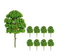 Zeroupshop 50 pezzi per alberi modello in scala HO, 45 mm, paesaggio in plastica verde per treni ferroviari, paesaggi del parco fai da te, tavoli di sabbia e modelli di architettura