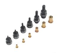 Zeroupshop 6 punte di ricambio in acciaio al carbonio, per rivettatrice manuale M3-M10, pezzi di ricambio per assemblaggio di mobili per auto aviazione, 6 pezzi di ricambio