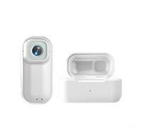 Zeroupshop Action Camera 4K HD con obiettivo ultra grandangolare e display LCD da 1,47 pollici, design leggero, batteria da 450 mAh con custodia di ricarica da 1800 mAh, per registrazione sport