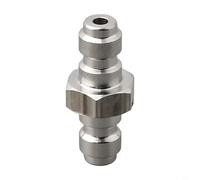 Zeroupshop Adattatore doppio maschio a connessione rapida, in acciaio inox, per riempimento di aria, serbatoio e serbatoio SCBA