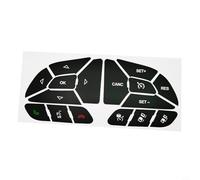 Zeroupshop Adesivo per riparazione pulsanti volante per Jeep per CHEROKEE 2014-2021 e per Commander 2015-2019, sovrapposizioni in vinile nero con scritta bianca per fissare le Worn (tipo A)