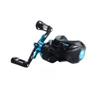 Zeroupshop Avviso acustico per sistema, mulinello da baitcasting con allarme drag click, bobina in metallo anti-gioco per mini pesca, recupero mano sinistra o destra (mano sinistra)