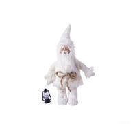 Zeroupshop Bambola decorativa stagionale per Natale, adatta per caminetti e tavoli in soggiorno, materiale in tessuto, 50 cm, bianco