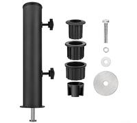 zeroupshop Base per ombrellone resistente per lastre di granito - Supporto antivento in acciaio inox 18-32 mm, adatto per giardino e patio (ferro)