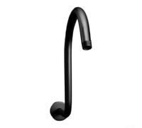 zeroupshop Braccio per doccia Curvo S in per acciaio Antiruggine Braccio(black)