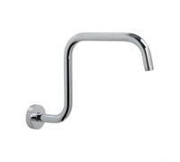 zeroupshop Braccio per doccia Parete 34cm Design Elegante Curvo Braccio(sliver)