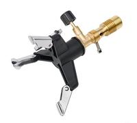Zeroupshop Bruciatore Bunsen portatile, torcia a gas in ottone per laboratorio, campeggio, escursionismo, multifunzionale, con connettore per treppiede, nero e rame, 9 x 7 x 3 cm