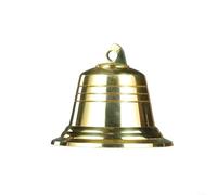 Zeroupshop Campana a vento in rame con ciondolo a forma di campana, con incisione artistica per il design chiaro tono risonante, per decorazione yoga per eventi all'aperto, 12,7 cm giallo (campana di