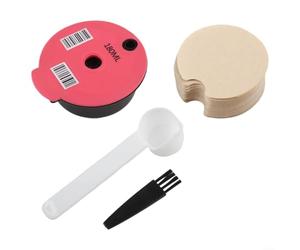 Zeroupshop Capsule di caffè ricaricabili con coperchio in silicone e strumenti di pulizia per Bosch per macchina Tassimo, include coperchi da 60 ml e 180 ml, tazza filtro riutilizzabile (B)