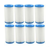 Zeroupshop Cartuccia filtro di ricambio per pompa da piscina per modelli Krystal Clear Pump 28603EG 28637EG 28635EG per filtri dell'acqua Intex tipo A o C (8 pezzi)