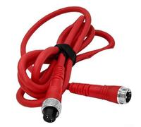 Zeroupshop Cavo elettrico a doppio connettore per mulinello da pesca DAIWA, per ECOODA, 2 fori, contatto in metallo, senza ossigeno, nucleo in rame PVC rosso (1,5 metri)