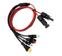 Zeroupshop Cavo splitter 4 in 1 per pannello solare, cavo principale 12 AWG e filo di derivazione 16 AWG per XT60/DC5521/DC7909/connettori bipolari, per Jackery, ECOFLOW River/Delta, For-Anker, 1