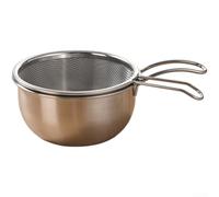 Zeroupshop Cestello per lavare il riso da cucina in acciaio 304 con manico | Fori a rete ultra sottili, previene la perdita, drenaggio dell'acqua efficiente, ideale per quinoa e semi