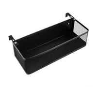 Zeroupshop Cesto portaoggetti in metallo da comodino, extra large, 34 x 13,5 x 10 cm, organizer in rete metallica per cellulari, iPad, libri, occhiali e telecomandi, design facile da agganciare per