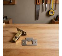 Zeroupshop Chiavistello tubolare a mortasa per porte interne, piastra frontale piatta reversibile, in lega di zinco, chiusura a molla compatibile con leve per porte non sospese, 30 mm, 35 mm, 40 mm