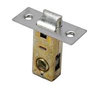 Zeroupshop Chiavistello tubolare a mortasa per porte interne, piastra frontale piatta reversibile, in lega di zinco, chiusura a molla compatibile con leve per porte non sospese, 30 mm, 35 mm, 40 mm