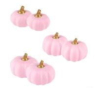 Zeroupshop Confezione da 12 o 6 zucche in schiuma rosa, mini decorazioni autunnali per feste di raccolto, decorazione per la casa, centrotavola, oggetti di scena per feste autunnali (6 pezzi)