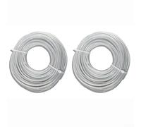 Zeroupshop Confezione da 2 fili per tagliaerba in acciaio per tosaerba, diametro 2,4 mm-3,5 mm, filo da taglio resistente, lunghezza 15 m per rotolo, per vari modelli di giardino per un taglio