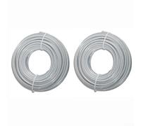 Zeroupshop Confezione da 2 fili per tagliaerba in acciaio per tosaerba, diametro 2,4 mm-3,5 mm, filo da taglio resistente, lunghezza 15 m per rotolo, per vari modelli di giardino per un taglio