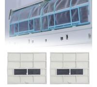Zeroupshop Confezione da 2 filtri per condizionatori d'aria interni per Midea Mesh anti polvere copertura di protezione per unità sospese, schermo di ricambio lavabile (31,2 x 25,7)