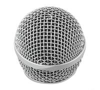 Zeroupshop Confezione da 4 griglie per microfono in acciaio, con parabrezza in schiuma, per Beta 58A 58 87A PG58, copertura di ricambio per testa in rete metallica da 5,1 cm, argento (PG58)