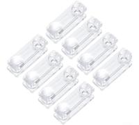 Zeroupshop Confezione da 8 maniglie in plastica trasparente per tende verticali a rullo, accessori trasparenti per tende con foro da 8 mm per una facile installazione