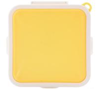 Zeroupshop Contenitore per il pranzo in silicone, portatile, con serratura di sicurezza, adatto al microonde, per studenti, impiegati, giallo (giallo)