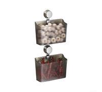 zeroupshop Contenitori trasparenti impilabili, confezione da 2 | Design impilabile verticale, massimizza lo spazio dell'armadio, riduce l'ingombro, visibilità chiara