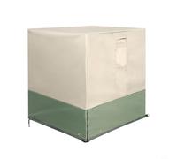 Zeroupshop Copertura per condizionatore d'aria da esterno 600D, resistente, per unità esterne, impermeabile, traspirante, con cinghie regolabili (96,5 x 96,5 x 101,6 cm)
