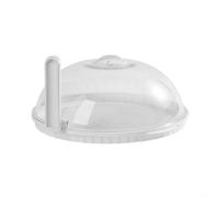Zeroupshop Copertura per microonde con vassoio, controllo del vapore ventilato per riscaldamento, coperchio in plastica senza BPA, vassoio antigoccia lavabile in lavastoviglie per casa, bianco, 28 cm