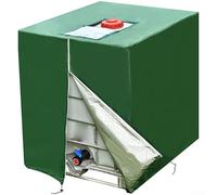 Zeroupshop Copertura per serbatoio dell'acqua 420D Oxford IBC, impermeabile, resistente ai raggi UV, per contenitori da esterno da 1000 l, con protezione antipolvere e chiusura a coulisse (verde)