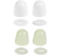 Zeroupshop Copribulloni luminosi per WC, si illuminano al buio per WC standard, plastica PP resistente all'umidità, decorazione color crema, installazione manuale rapida, 4 pezzi (B)