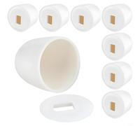 Zeroupshop Copribulloni per WC, in plastica, rotondi, con rondelle per una facile installazione, elementi di fissaggio nascosti nella decorazione del bagno, confezione da 16 (8)
