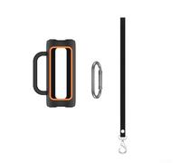 Zeroupshop Custodia protettiva in silicone per altoparlante portatile JBL Grip, custodia da viaggio con tracolla, design compatto resistente ai graffi, leggera per escursioni o uso all'aperto (nero)