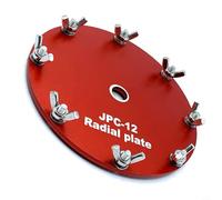 Zeroupshop Disco di messa a terra di alluminio della rete dell'antenna dell'onda corta della piastra di griglia di messa a terra con 10 morsettiere della forcella per PAC-12 JPC-12 11CM Diametro 3
